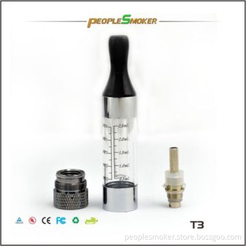 Electronic Cigarette with T3 Chargeable Coil and Clearomizer